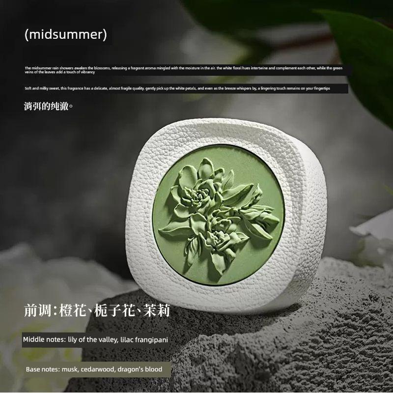 Guokai Gardenia Osmanthus Car Air Freshener Diffuser Stone Fragrance Car Interior Perfume Air Conditioner Decoration Midsummer Gardenia (Hot Fragrance) Floral tone