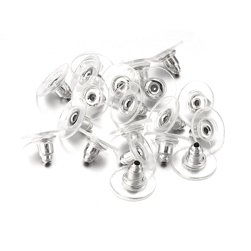 

10mm Silicone Rubber Earring Backs Stopper For Stud Earring Back Supplies DIY Earring Jewelry Making Accessories Wholesale 100Pcs