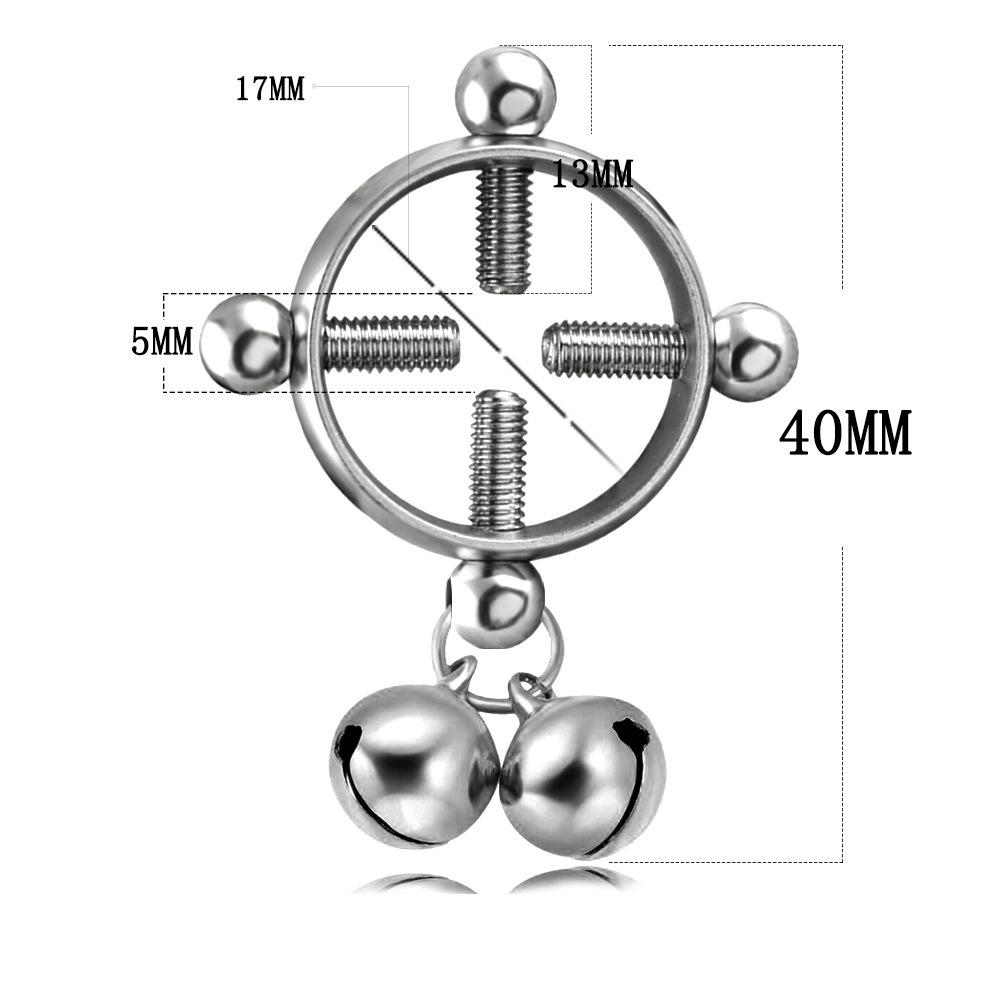 Stainless Steel Bell Nipple Ring Piercing Set
