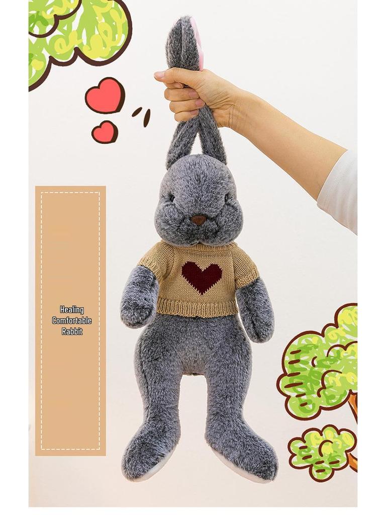 Plush Rabbit Doll - Comforting Toy for Kids, Hand-held Baby Sleep Aid, Perfect Birthday Gift for Children