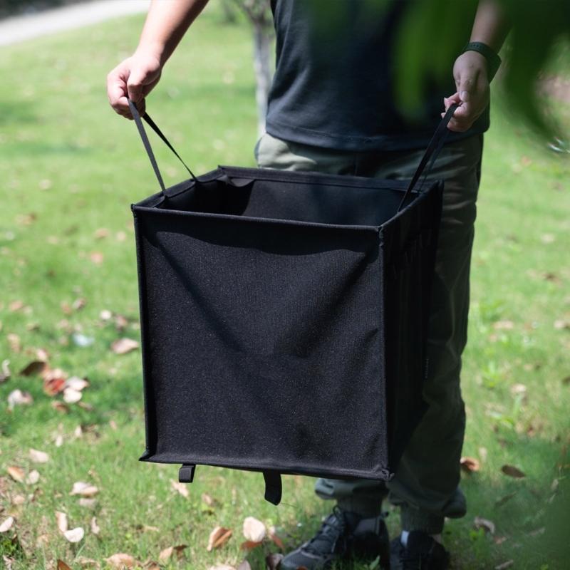 Folding Camping Trash Can Garden Garbage Bag Reusable Yard Waste Bag Portable Garbage Bin Container Sundries Box