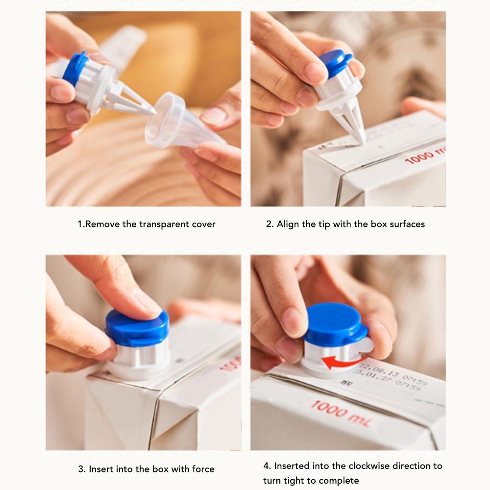 2pcs Ergonomic Design Bottle Pourer Easy to Install Drink Splitter Milk Carton Poure Home Kitchen
