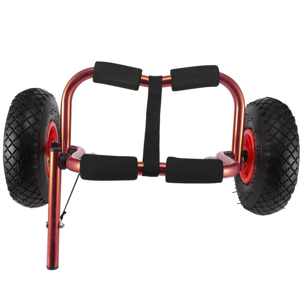Kayak Cart Canoe Transport Cart Folding Portable Sturdy Heavy Duty Solid Wheel Aluminum Alloy Pipe Boat Trailer Trolley