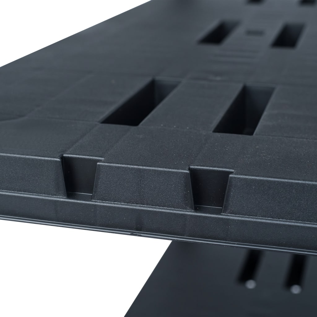 Storage Shelf Black 220 kg Capacity 90 x 40 x 138 cm Plastic