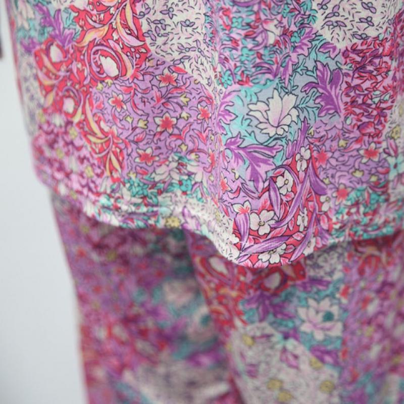 Shiz Madam Women S Big paiSley Pink Flower Cotton Home Set H8556
