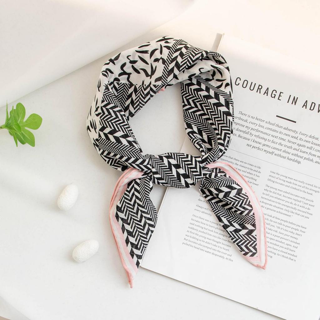 2025 Autumn Elegant Print Silk Crepe Scarf - Mulberry Square Shawl and Sunscreen Accessory for Women
