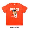 Vintage Sport Bär Gedruckt Unisex Herren Damen T-Shirt Tees Tops 100% Baumwolle Retro Verwaschene Grafik Lässig Athletisch
