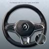 CSQK9 Mikrofaser-Leder Lenkradbezug für Renault Clio 5 (V) Zoe Captur 2019-2020 Individuelle DIY Auto-Lenkradhülle