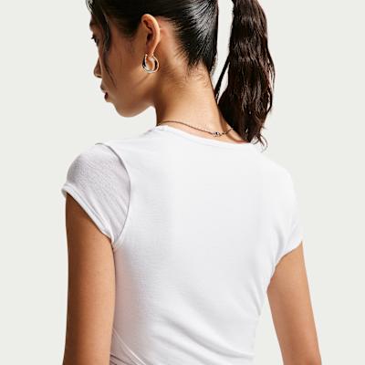 Nike T Shirts Women's White Crew Neck