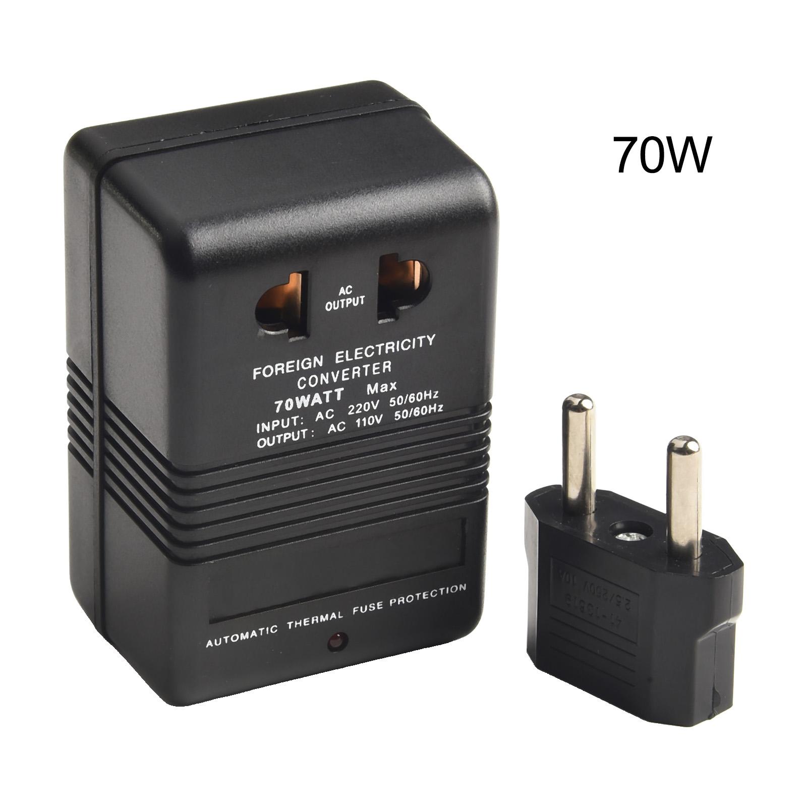 

220Vto110V/110Vto 220V Down Voltage Converter Transformer Power Transformer 70W Voltage Converter Adapter EU Plug