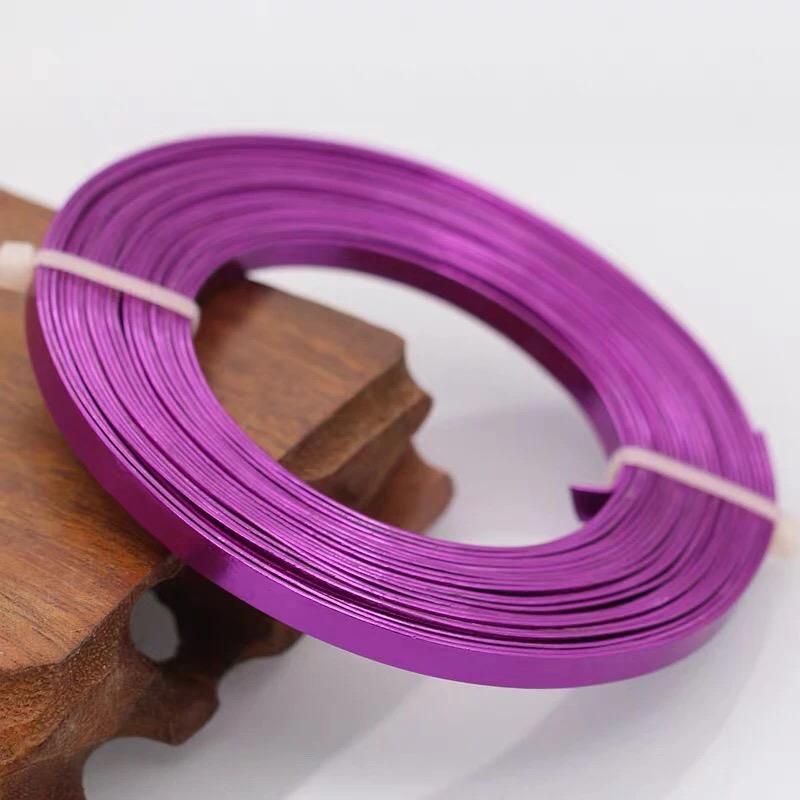 5Meters / Piece 3mmx1mm Colour Flat Aluminum Wire Soft Metal Floristry Wire For DIY Handmade Jewelry Crafts Modeling Accessories