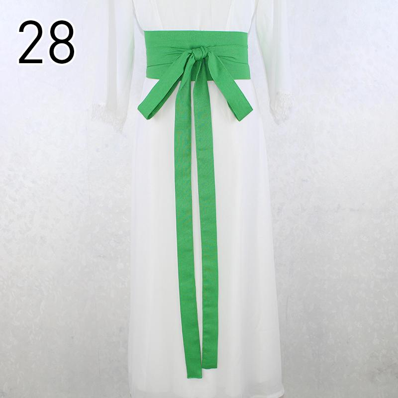 360cm Traditional Chinese Hanfu Waist Belt Cotton Linen Long Silk Sash Antique Elegant Solid Color Dress Decor for Women