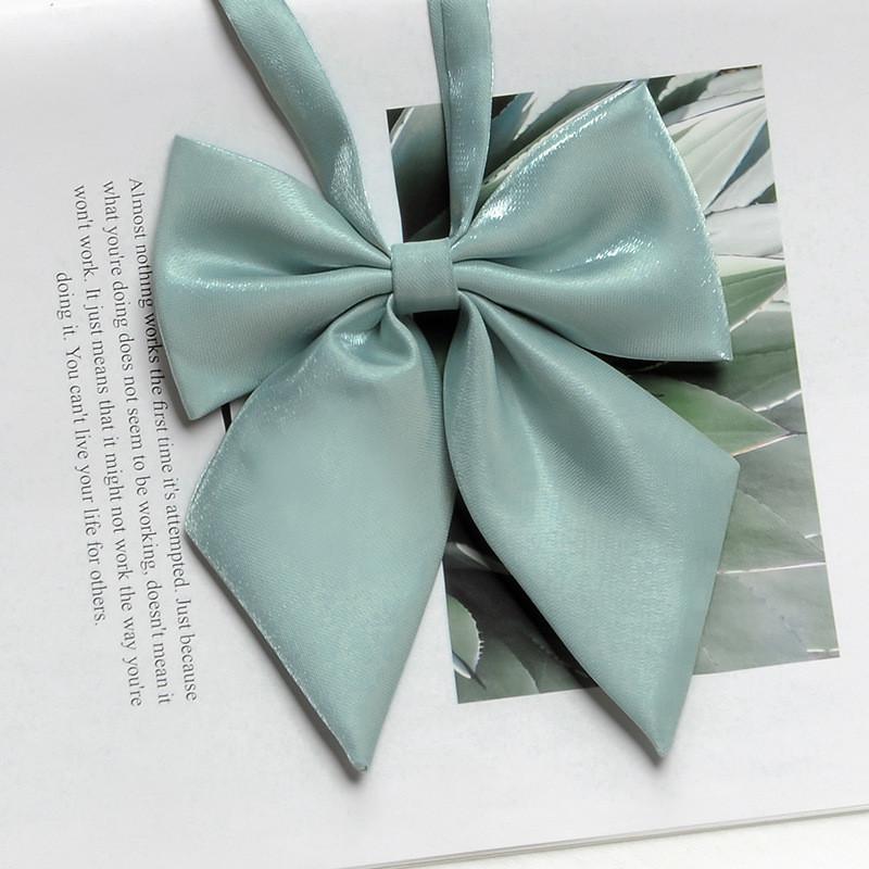 Pink Feather Jk Solid Color Collar Bow Tie For Japanese School Uniforms Women