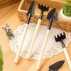 3Pcs/set Hand Shovel Gardening Trowel Set Wood Handle Heavy Duty Garden Tools for Soil Planting And Transplanting