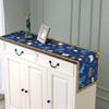 Hanukkah Linen Table Runner Holiday Party Decor Jewish Chanukah Dreidel Memorah Hebrew Kitchen Dinning Table Decoration