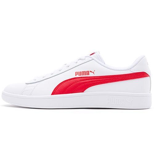 PUMA Smash V2 L White Red Unisex White Red Men s 365215-09 EU 44