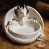 Langlebige PLA Drachenskulptur Gotisches Schmuckschalen-Tablett, 3D-gedruckte Figur, Mythisches Wesen Desktop-Form Aufbewahrungs-Tablett Organizer für Schlüssel Münzen