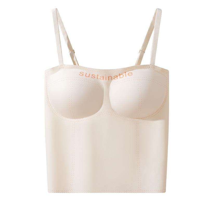 New small suspender chest wrap tube top with chest pad without steel ring underwear women can wear an integrated cup inside and outside