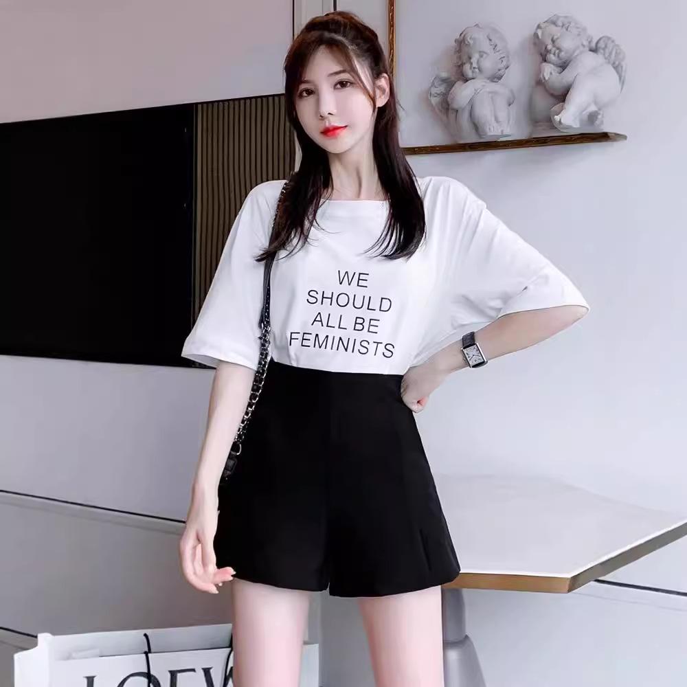 2024 Spring Korean-Style High Waist Loose Fit Women's Shorts