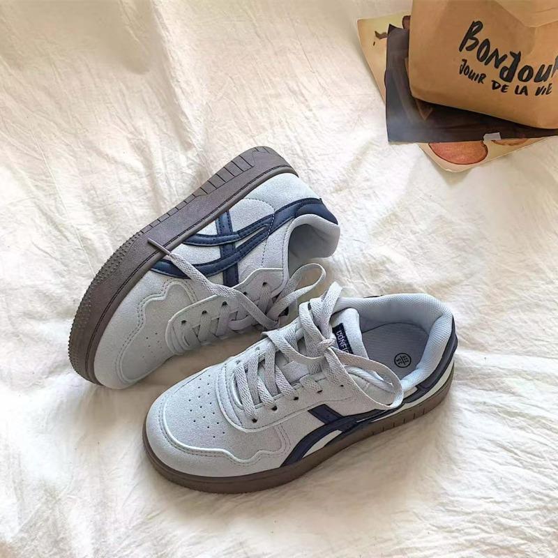 Niche retro gray women's summer new platform sports casual board shoes