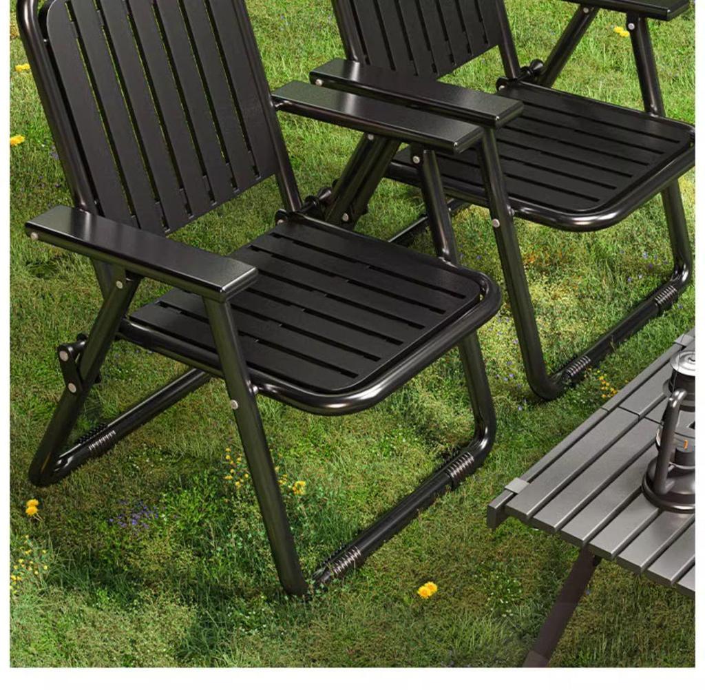 Portable Folding Recliner Beach Chair with Backrest - Ideal for Picnic, Balcony, Camping, and Leisure