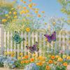 Set of 3 Metal Butterfly Wall Art Decorations Indoor Outdoor Wall Hanging Sculptures for Home Office Garden