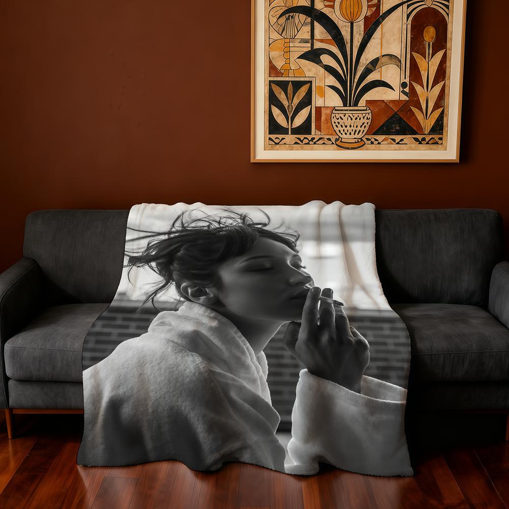 Blanket Model B-Bella Super Warm Comfortable Hadid Plush Throw Blanket Child Home Sofa Bedroom Gift
