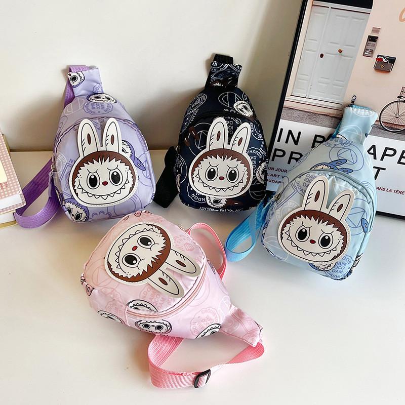 And Eyecatching Stylish Nylon Childrens Chest Bag Featuring Playful Cartoon Designs In Colors Various