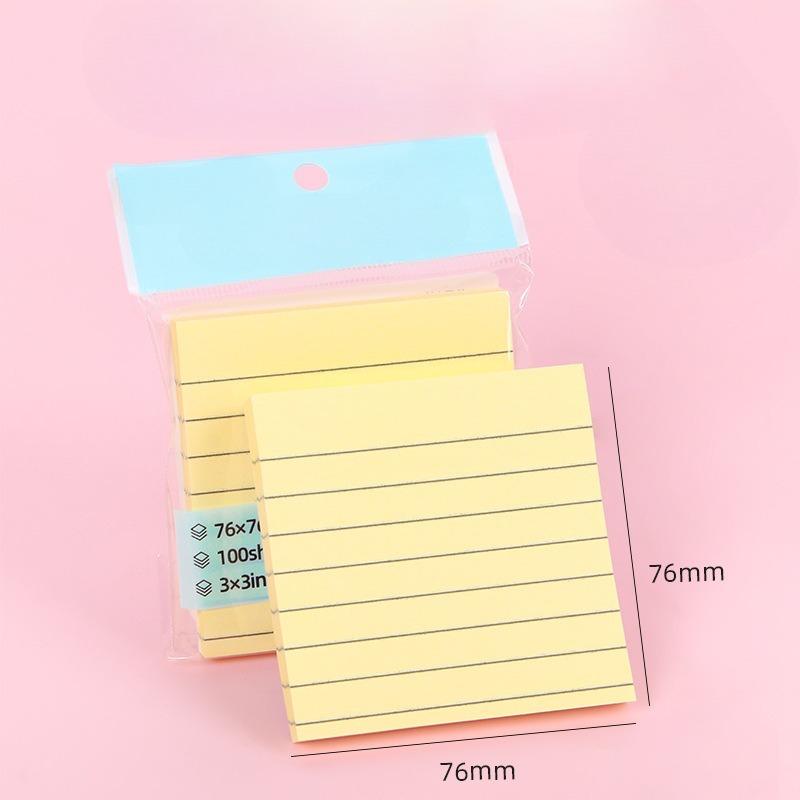 Colored Horizontal Line Sticky Notes Students Multifunctional Removable Note Paper Office Notes Memos Message Sticker Stationery