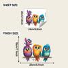 Vibrant Cartoon Owl Toilet Seat Sticker Bathroom Decor Removable Waterproof Decal