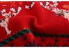 Girls' Stylish Red Christmas Sweater - Thickened for Winter 2026