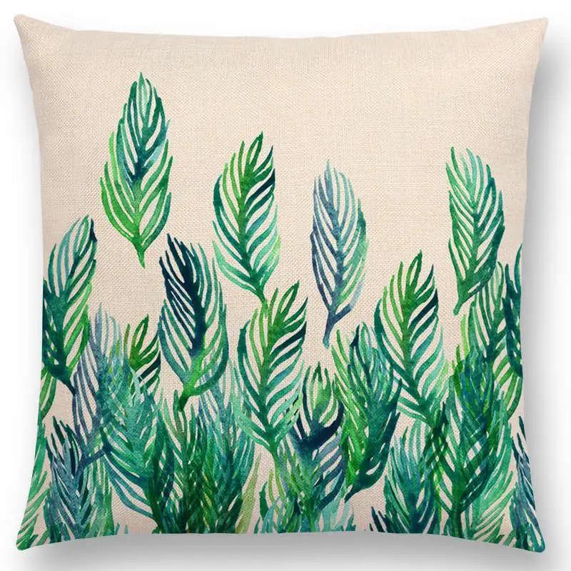 Home Decor Floral &amp; Leafy Patterns Pillow Covers Pattern Cushion Cover Suitable For Sofa Bedroom Car Pillow Cover