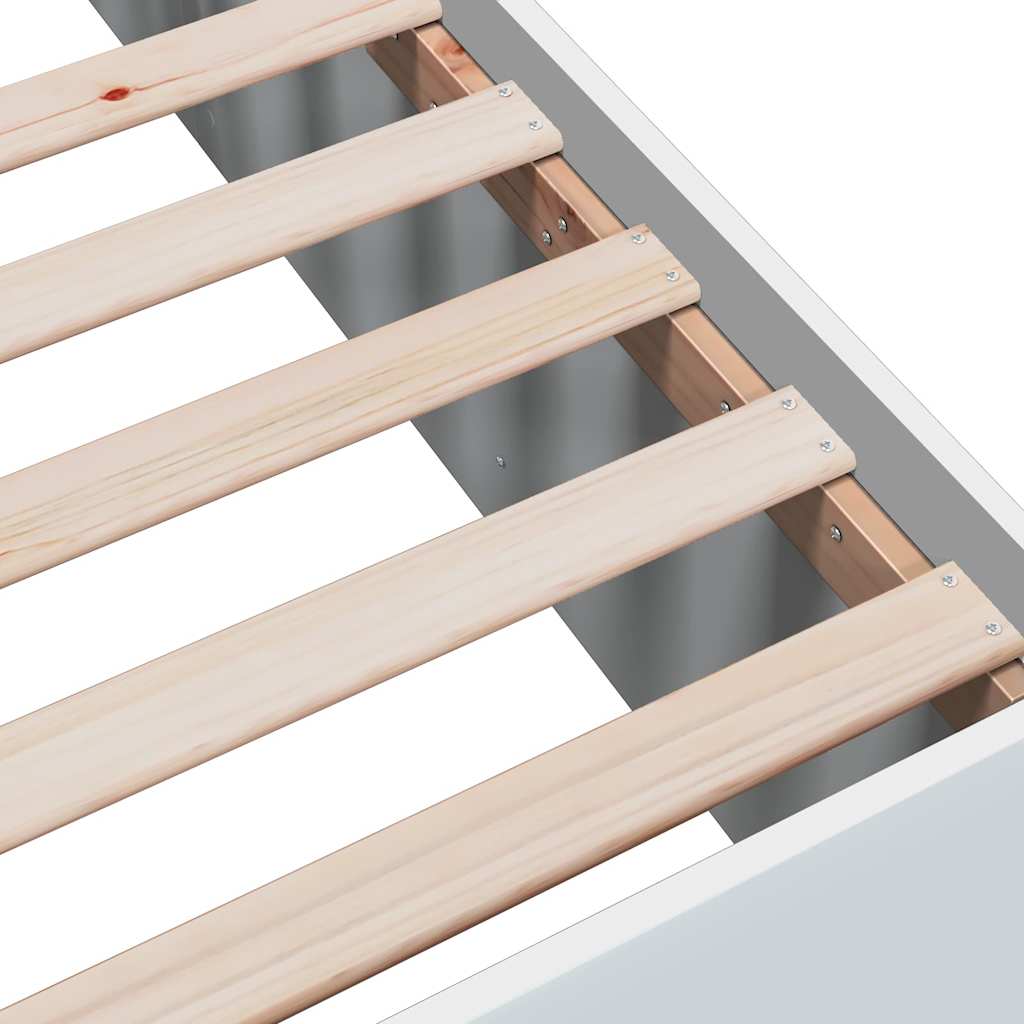 Bed Frame White 150x200 cm Particleboard