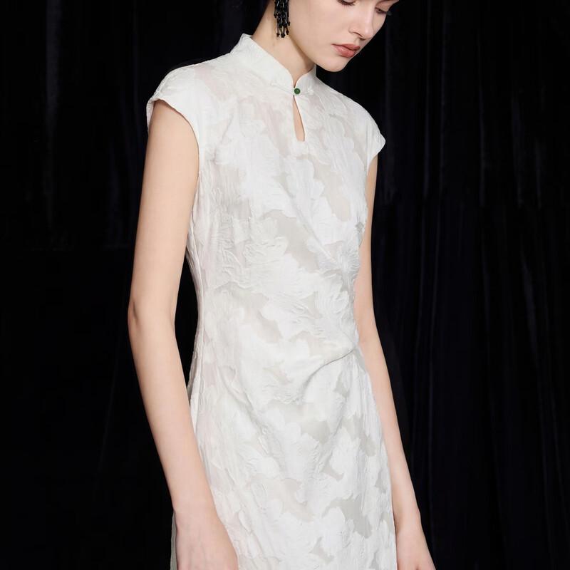 Langzi Lanting Xu New Chinese Style Jacquard Sleeveless Qipao Dress