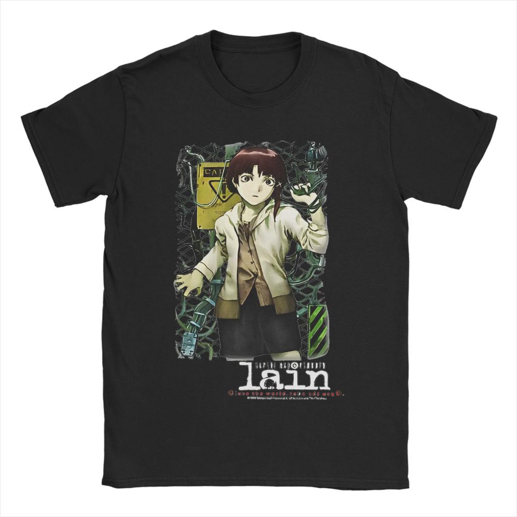 Serial Experiunisexts Lain Classic TShirt T Shirts Unisex Unisex Cotton Humorous TShirt O Neck Tees Short Sleeve Clothing Big Size