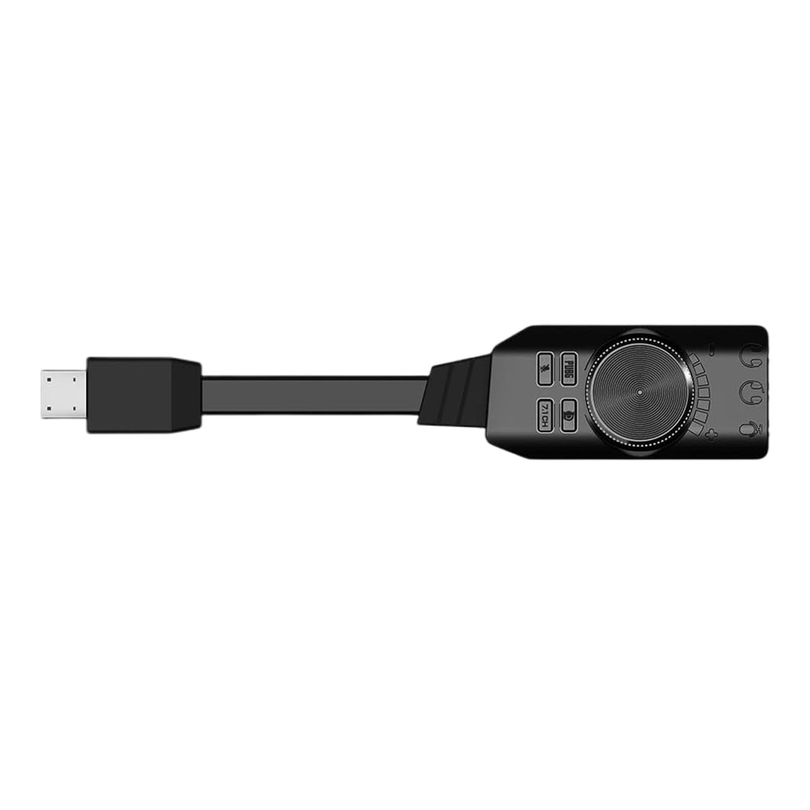 

USB-адаптер внешней звуковой карты Virtual 7.1 Channel для ПК/PS4/PS5/Mac Gaming Headset Audio Enhancer