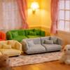 Miniature Sofa Model 1 12 Scale Dollhouse Furniture Soft Couch Decorative for Living Room Kids Room Display