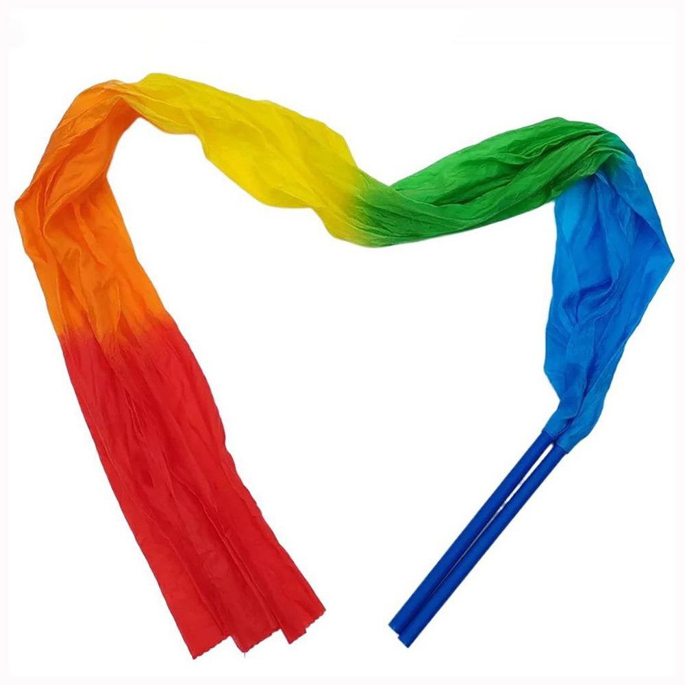 Com Haste Ginástica Fita Colorida Dança Fita Bonitos Adereços Esportivos