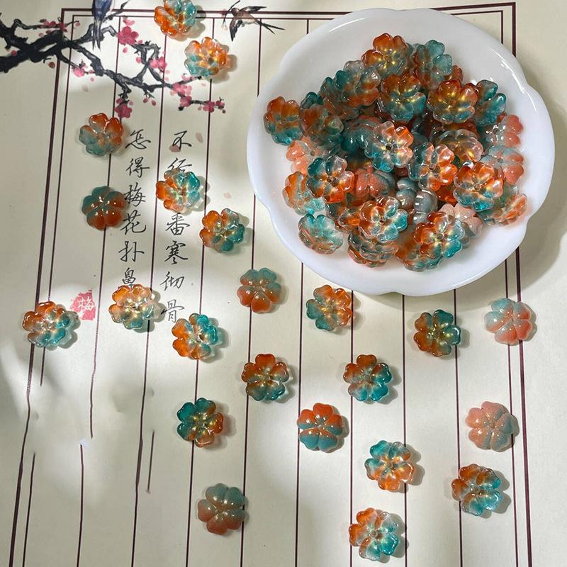 14mm Kvetinové Sklenené Korálky DIY Ručne Vyrábaný Náramok Náhrdelník Náušnice Šperkový Materiál DIY Nástroj Príslušenstvo na Výrobu Šperkov