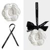 Indoor Ceramic Stone Fragrance Diffuser Hanging for Home Use Solid Light Car Aromatherapy Camellia Pendant Decoration