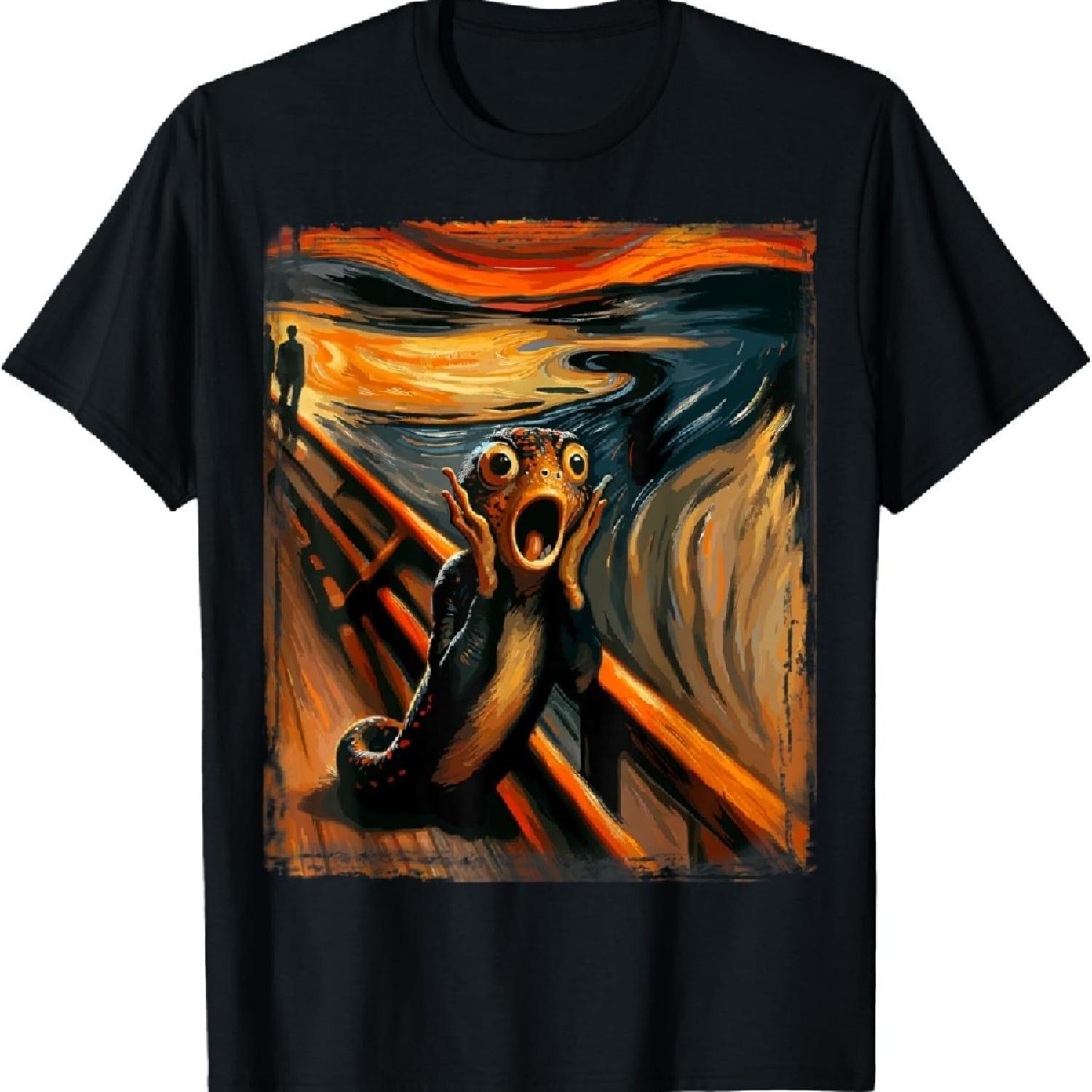 

Art Scream Shirt for Salamander Lovers Artistic Salamander T-Shirt XXXXXL