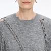 JNBY 2025 Autumn Loose Fit Wool Blend Pullover Sweater