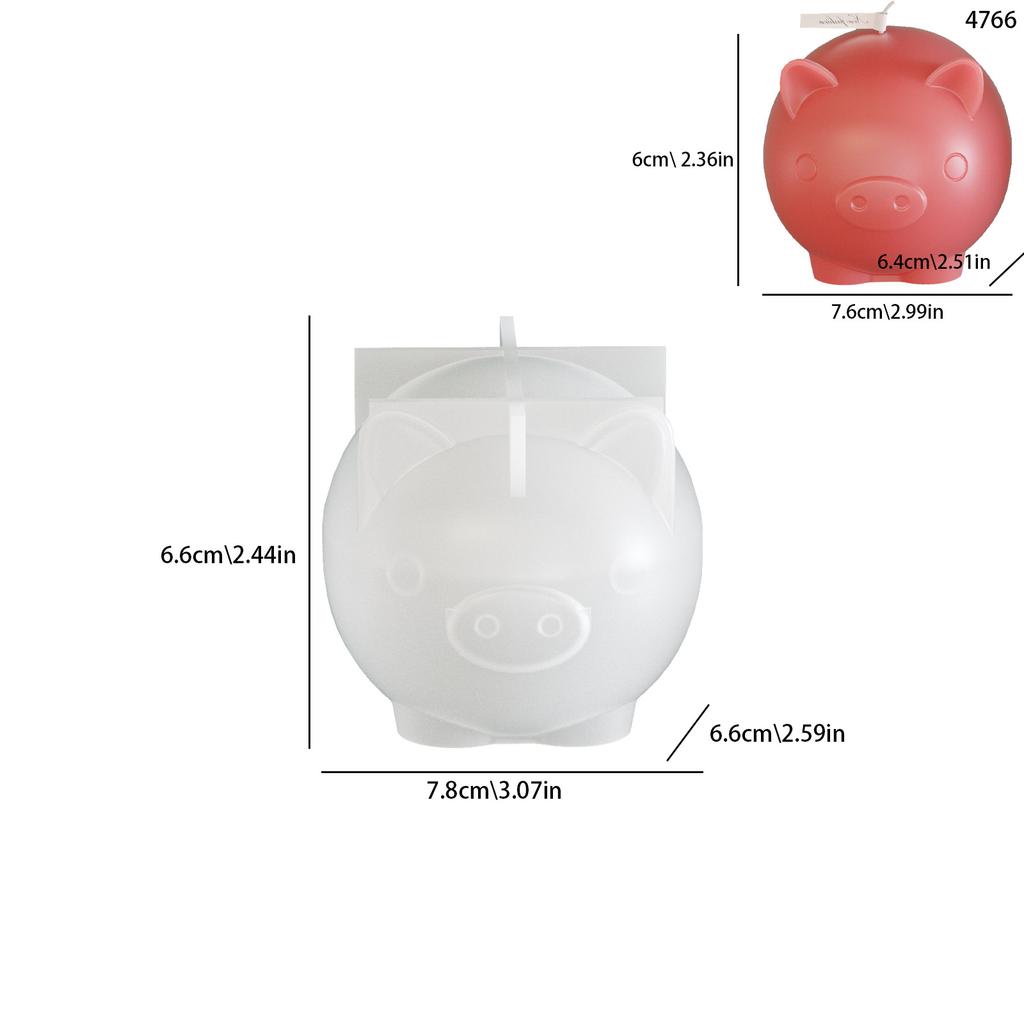3D Piggy Aroma Candle Silicone Mold DIY Pig Nose Plaster Epoxy Resin Ornaments Molds Handmade Soap Candle Making Supplies