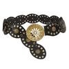 Round Hollow Out Belts Metal Ethnic Style Waistband Western Style Cowboy Belts  Waist Accessories