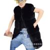 Autumn and Winter New Slim-fit Fur Vest, Women's Medium and Long Artificial Fur Warm Imitation Fox Fur Vest