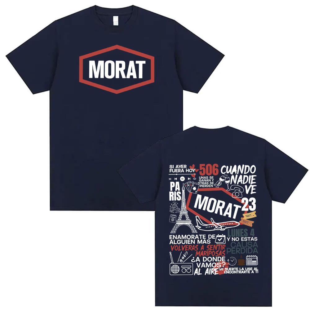 Rock Band Morat Grafiche Album T-shirt Unisex Moda Unisex Retro Estate Hip Hop T-shirt Alta Qualità T-shirt Oversize Streetwear