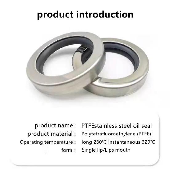 PTFE shaft oil seal OD:30*32*34*ID:42/45/47/48/50/52/55*7/8/10mm Air compressor accessory spiral rod O-ring