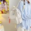 Schoolbag Japanese Solid Color Niche Schoolbag Casual Versatile Junior High School Female Student Backpack Spring Outing Outdoor Large Capacity