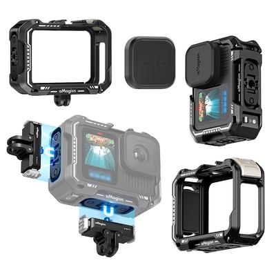 Metal Case Protective Frame Housing Shell with Lens Cover Quick Release for Max Lens Mod Video Light for GoPro Hero13 12 11 10 9