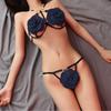 Passionate Rose Flower Lingerie Set: Hollow-Out Bra & Bikini Pajama